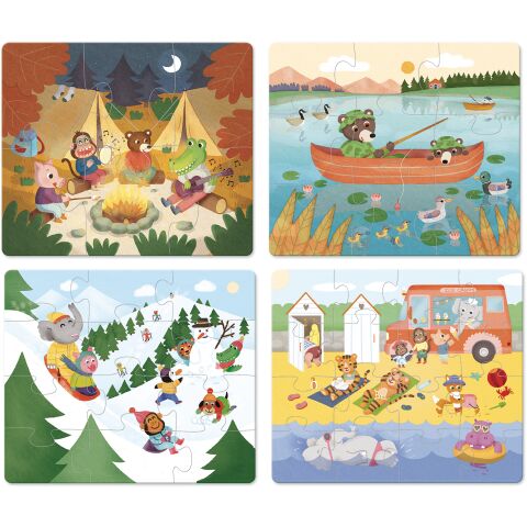 Vilac Wooden Puzzle Adventure 4 in 1
